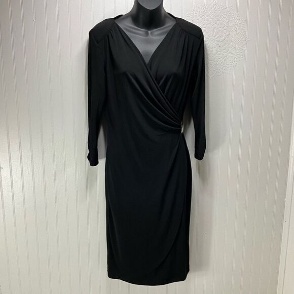 CARMEN MARC VALVO Faux Wrap Dress - Picture 1 of 5
